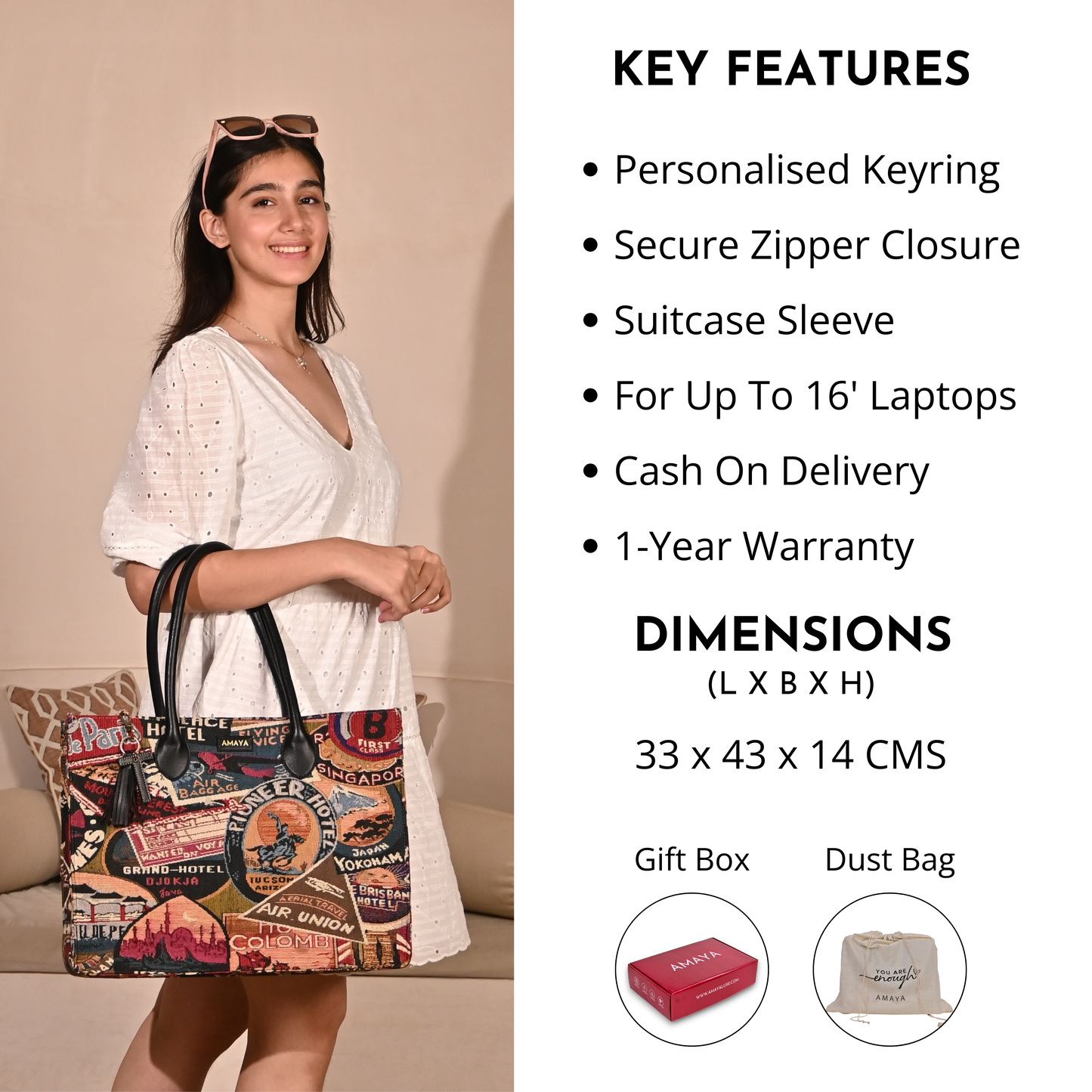 DOWNTOWN DREAM - WANDER WEEKENDER TOTE BAG