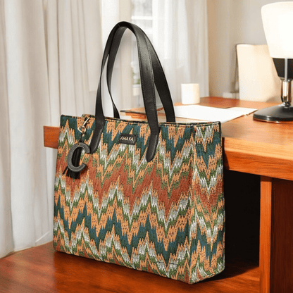 OLIVE CHEVRON - OFFICE TOTE BAG 2.0