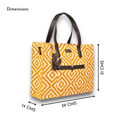 MUSTARD MELODY - OFFICE TOTE BAG (WITH SLING)