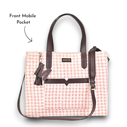 PINK BLISS - OFFICE TOTE BAG (WITH SLING)