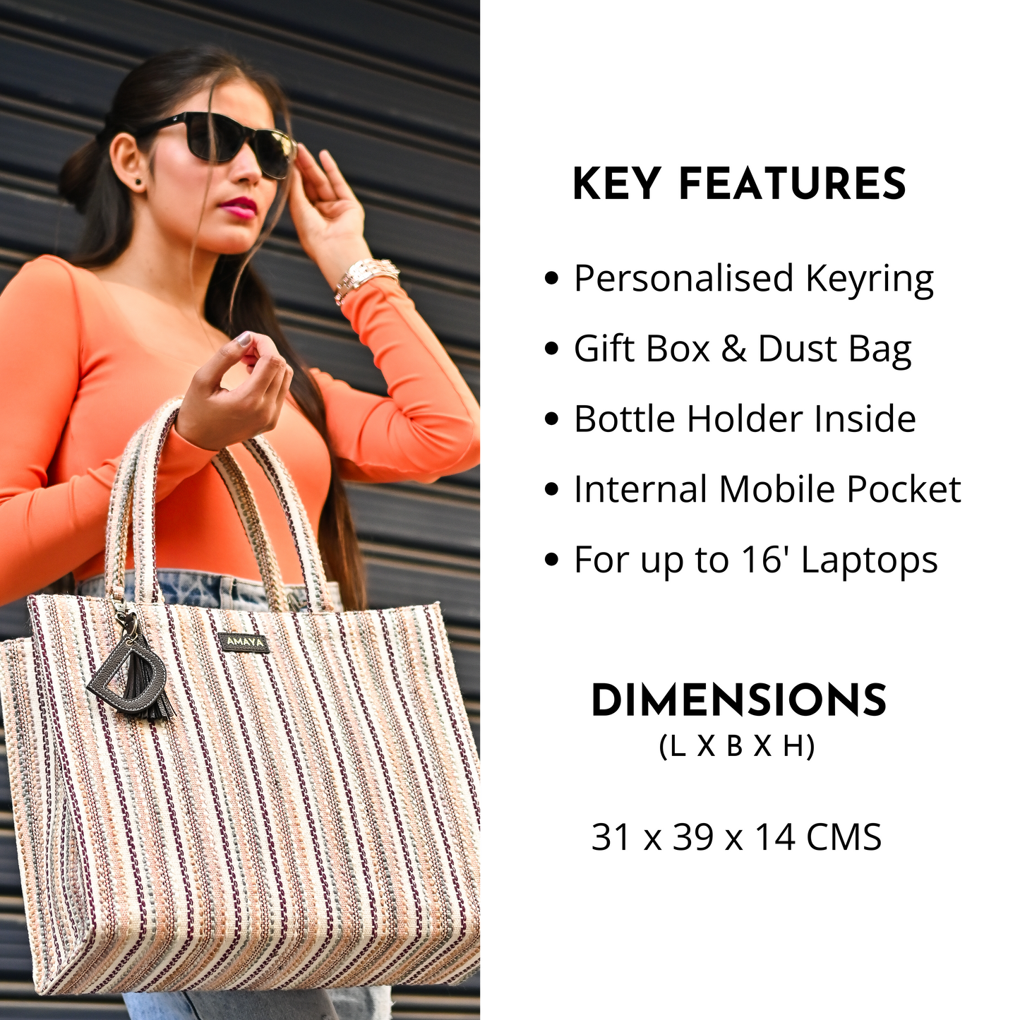 SUNSET CORAL - EVERYDAY TOTE BAG