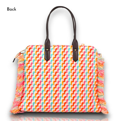 RAINBOW ROMANCE - RUFFLE TOTE BAG