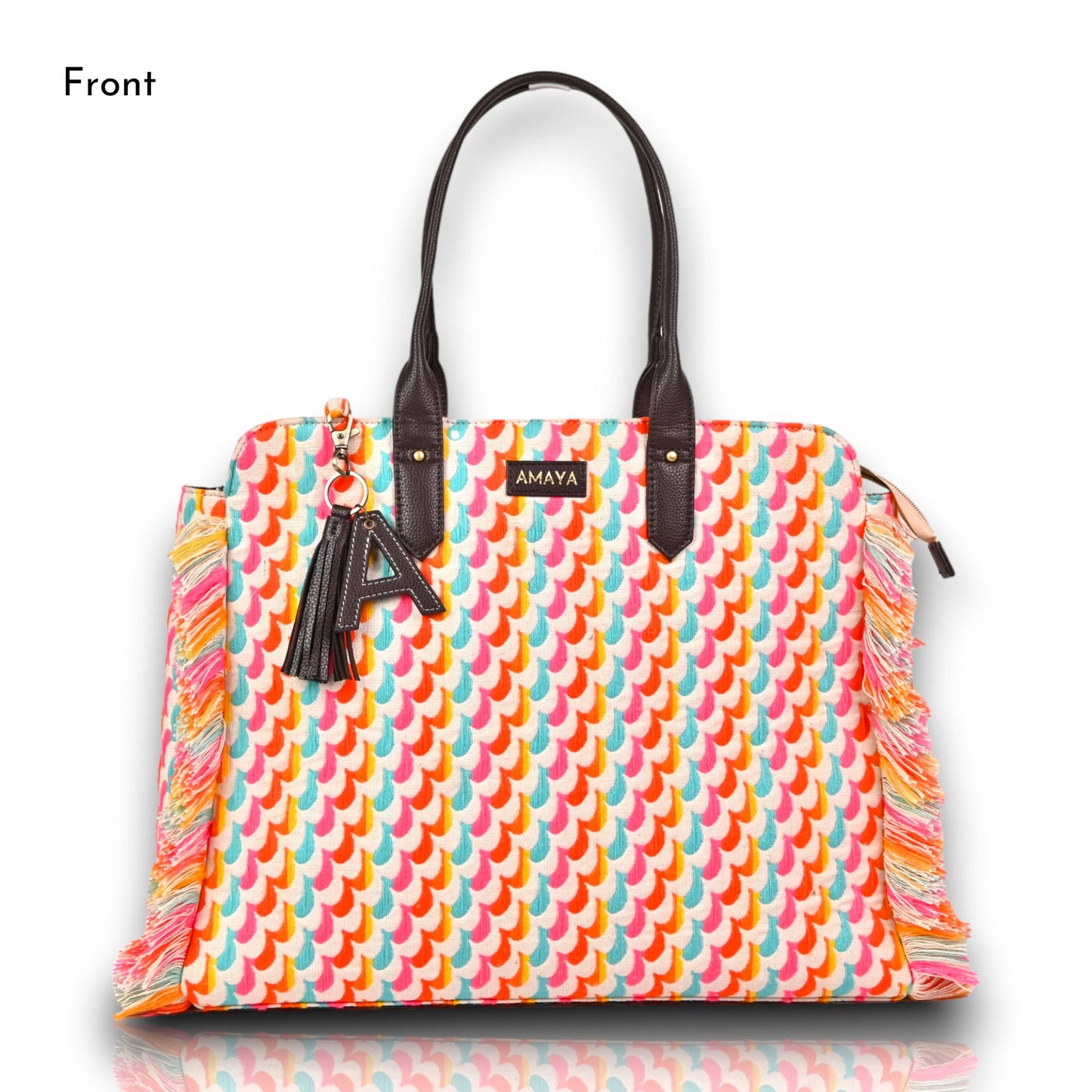 RAINBOW ROMANCE - RUFFLE TOTE BAG