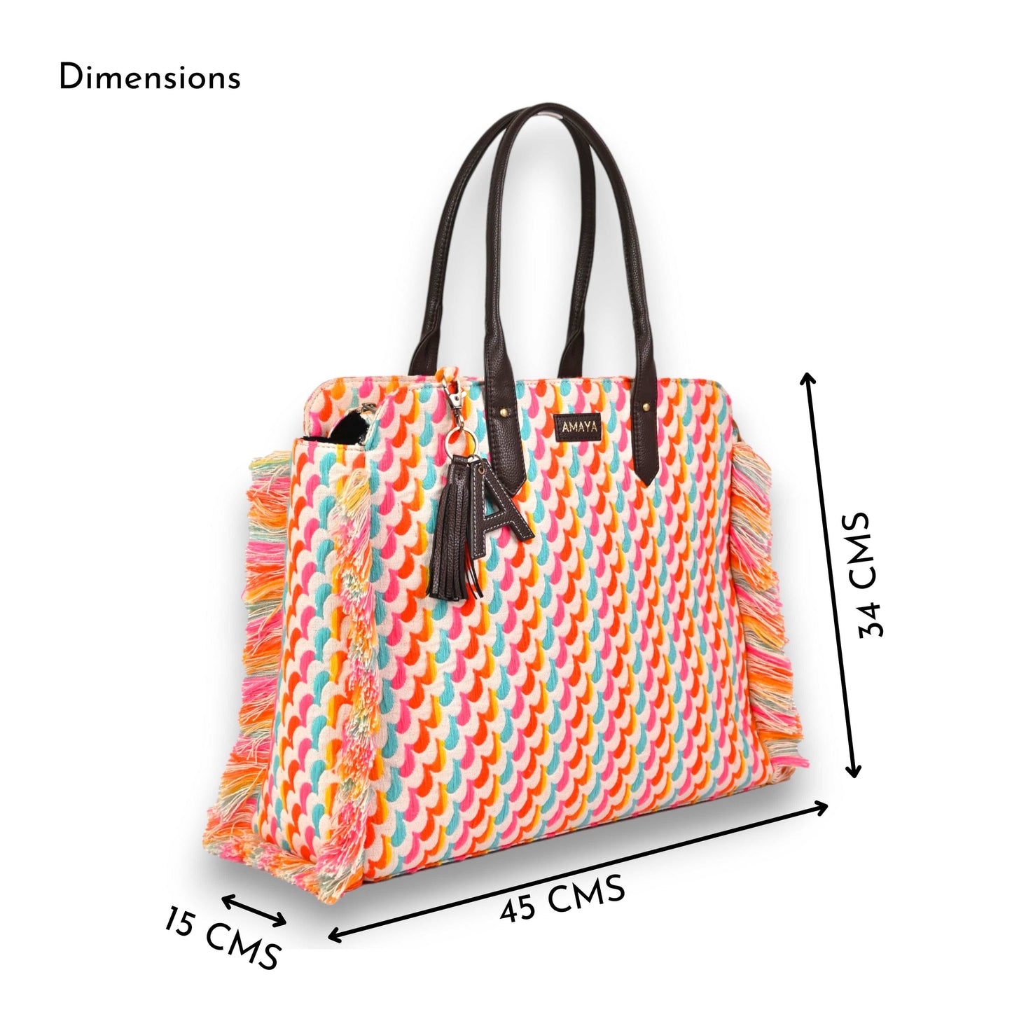 RAINBOW ROMANCE - RUFFLE TOTE BAG