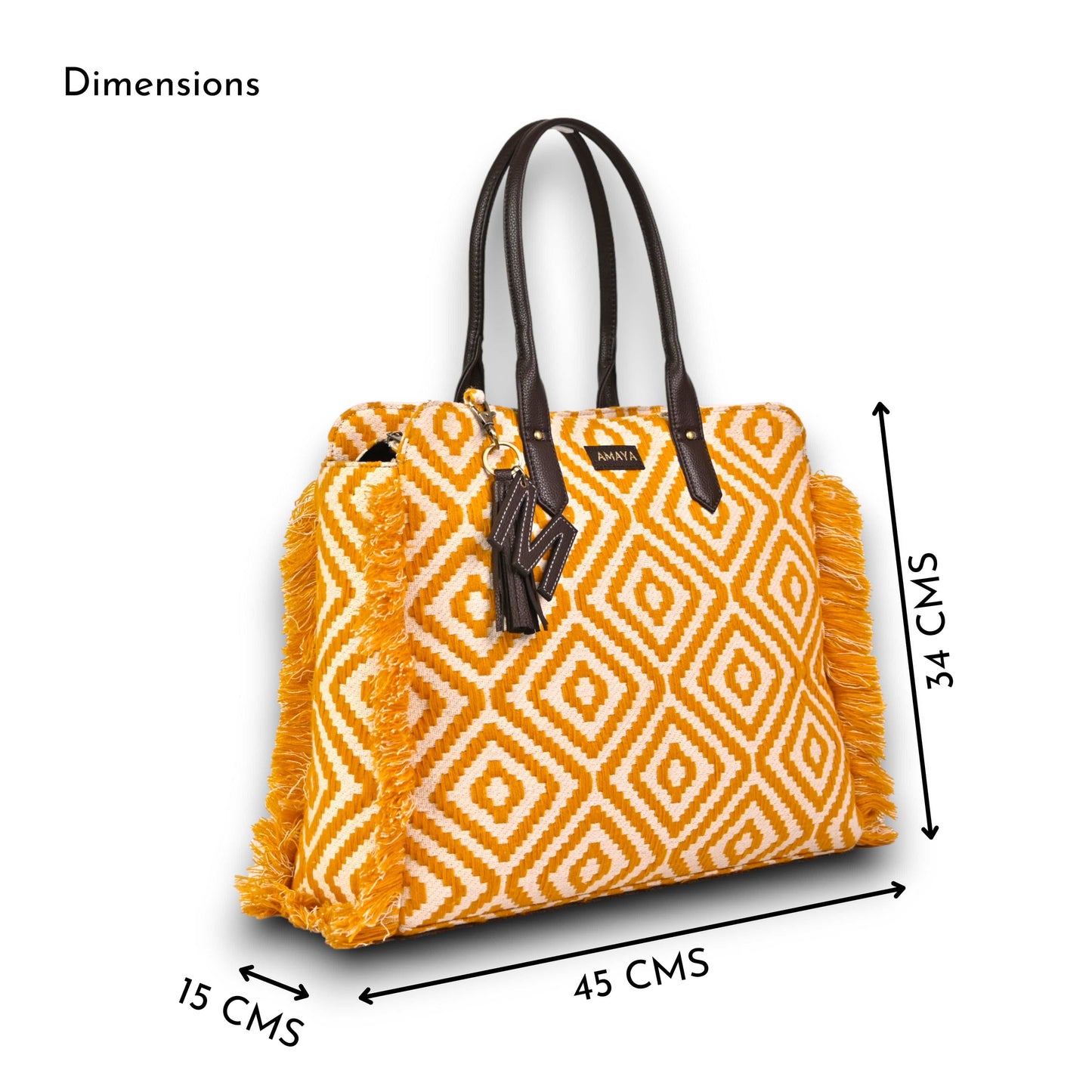 MUSTARD MELODY - RUFFLE TOTE BAG