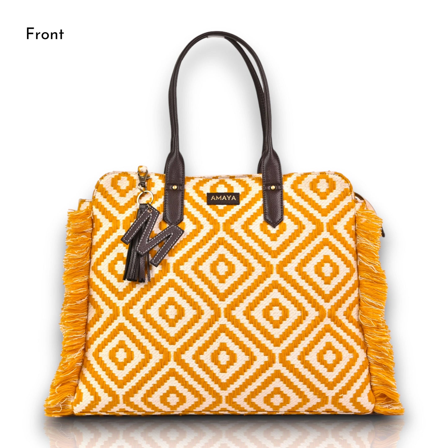 MUSTARD MELODY - RUFFLE TOTE BAG