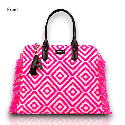 PINK PARADISE - RUFFLE TOTE BAG