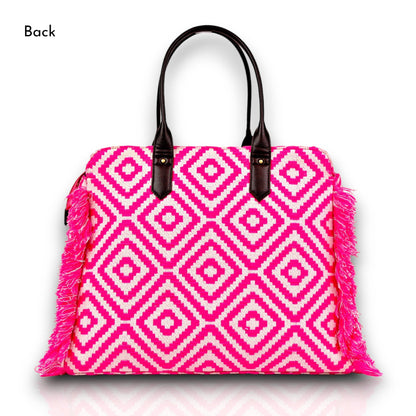 PINK PARADISE - RUFFLE TOTE BAG